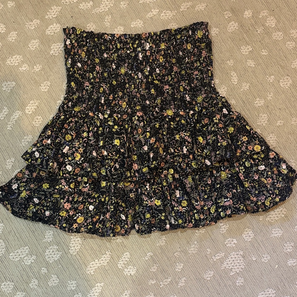 Floral RESET Black Skirt S
